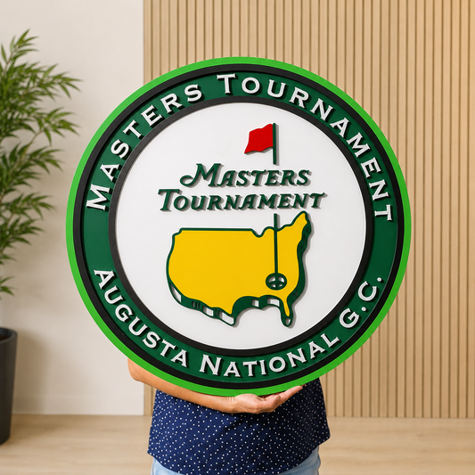 Letrero de Madera del Campeonato de Golf Masters Tournament | Decoración para Cueva de Hombre o Sala de Juegos