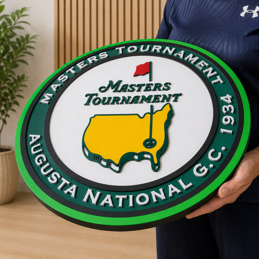 Letrero de Madera del Campeonato de Golf Masters Tournament | Decoración para Cueva de Hombre o Sala de Juegos