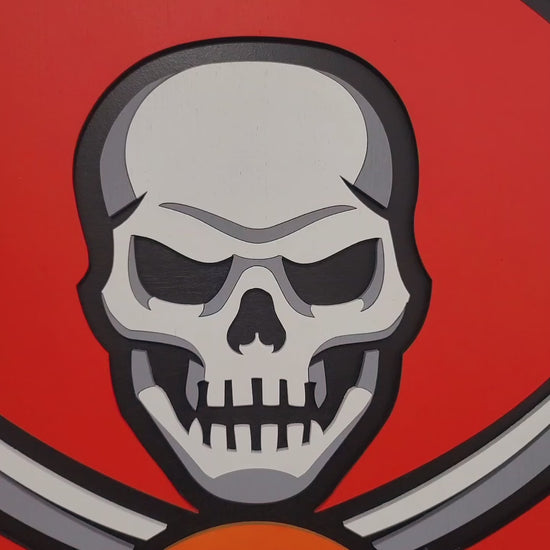 Tampa Bay Buccaneers 3D Wooden Logo Sign | NFL Football Wall Art | Man Cave, Game Room &amp; Fan Cave Decor