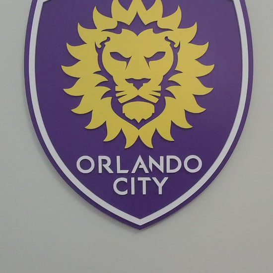 Orlando City SC 3D Multi-Layer Wooden Soccer Logo Sign | MLS Wall Decor | Man Cave, Game Room &amp; Soccer Fan Gift