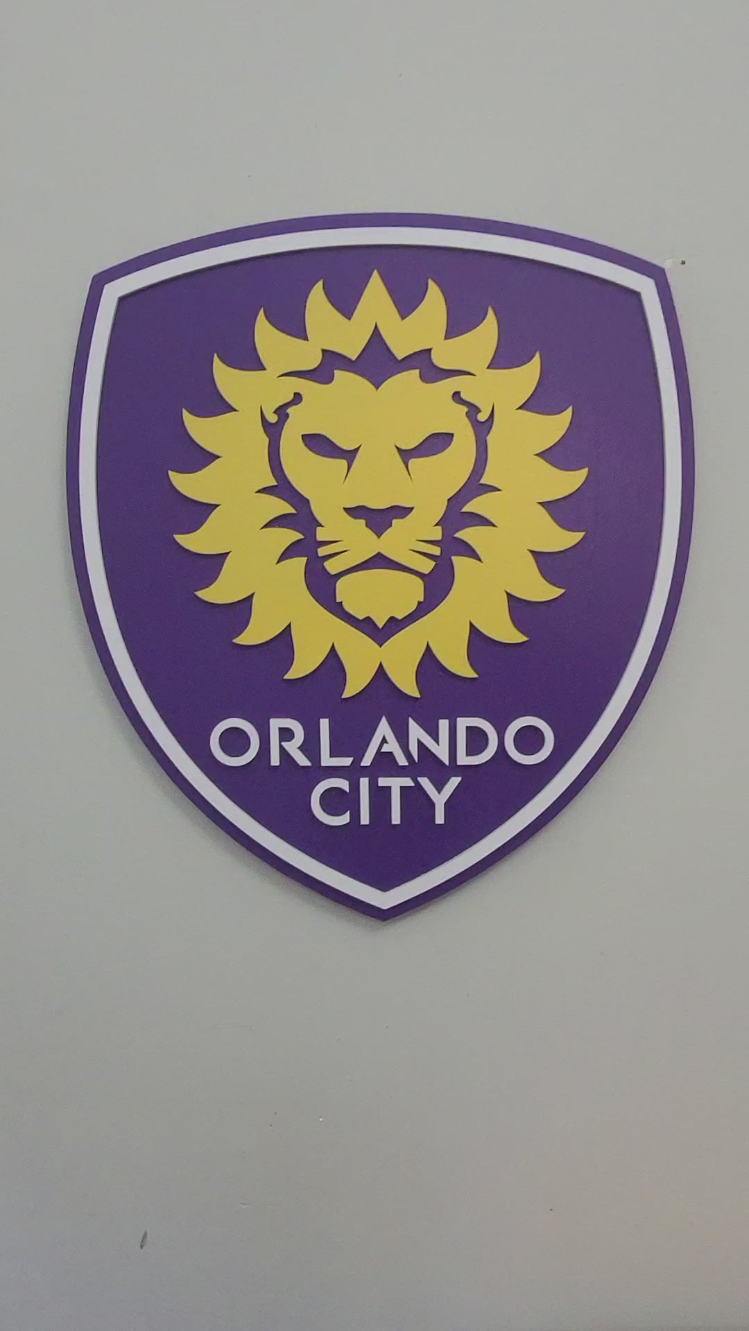 Orlando City SC 3D Multi-Layer Wooden Soccer Logo Sign | MLS Wall Decor | Man Cave, Game Room & Soccer Fan Gift