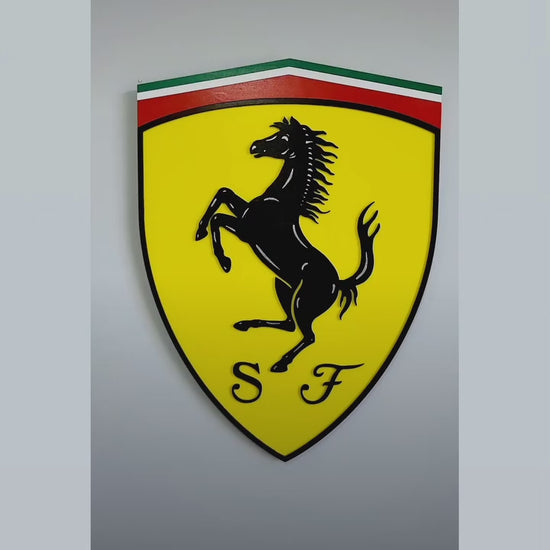 Ferrari 3D Luxury Car Logo Sign | Man Cave, Garage, Game Room Decor