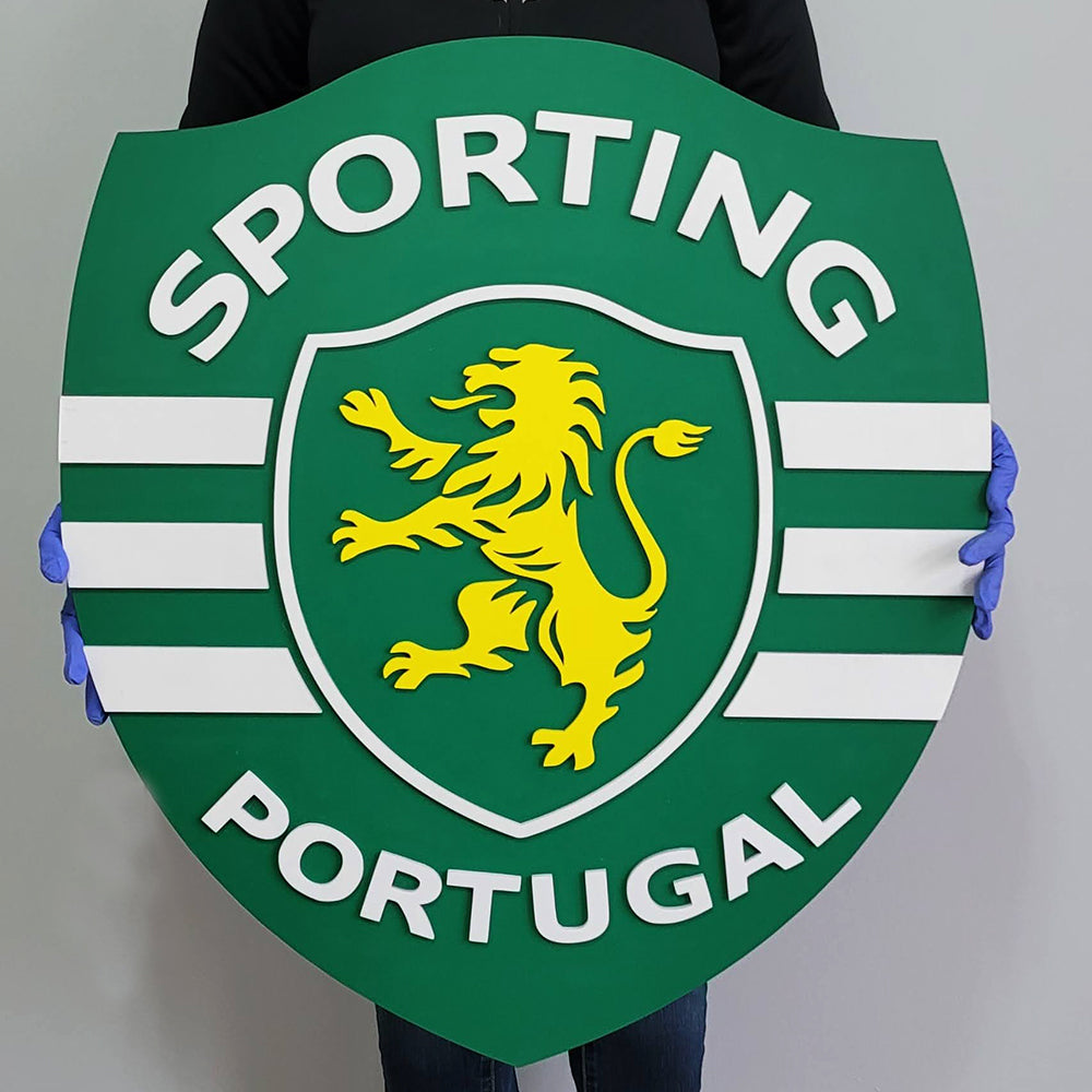Sporting SCP Portugal 3D Wooden Logo Sign | Football Man Cave & Game Room Wall Decor