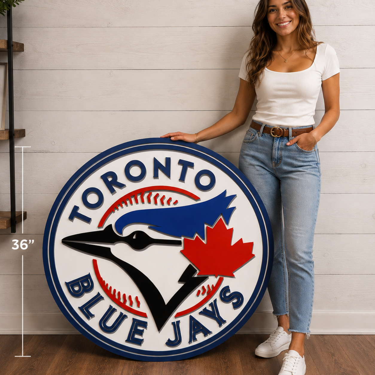Toronto Blue Jays 3D Wooden Sign – Canadian Baseball Pride for Your Wall