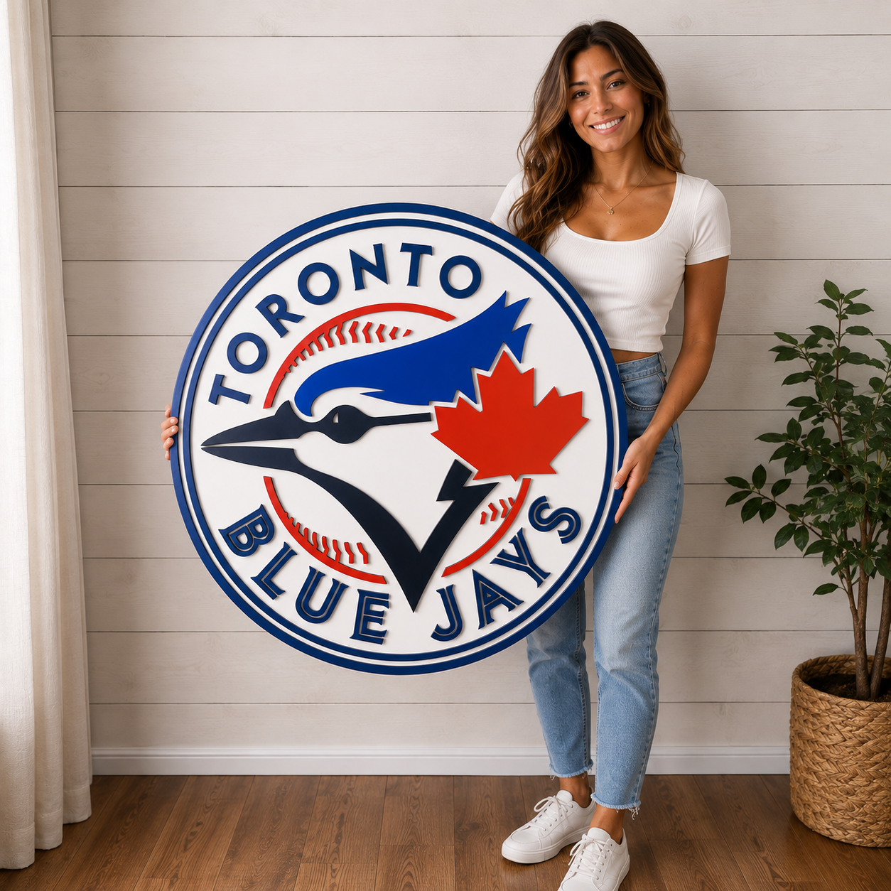 Toronto Blue Jays 3D Wooden Sign – Canadian Baseball Pride for Your Wall